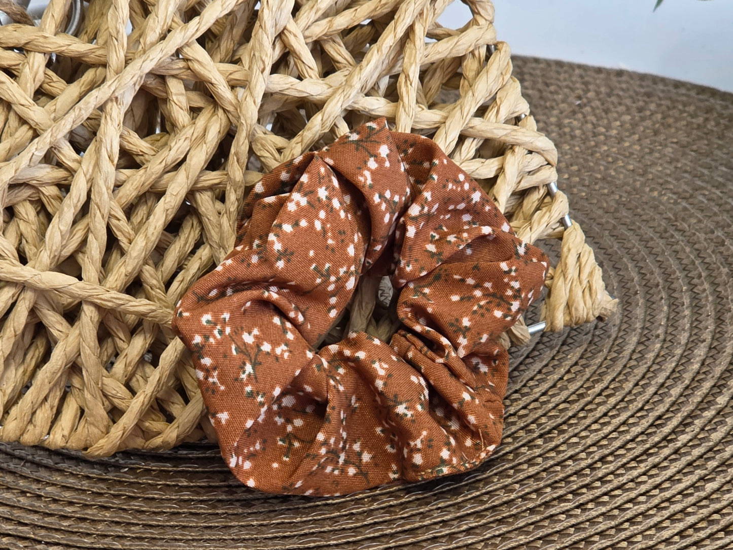 Chouchou Marron Fleurie