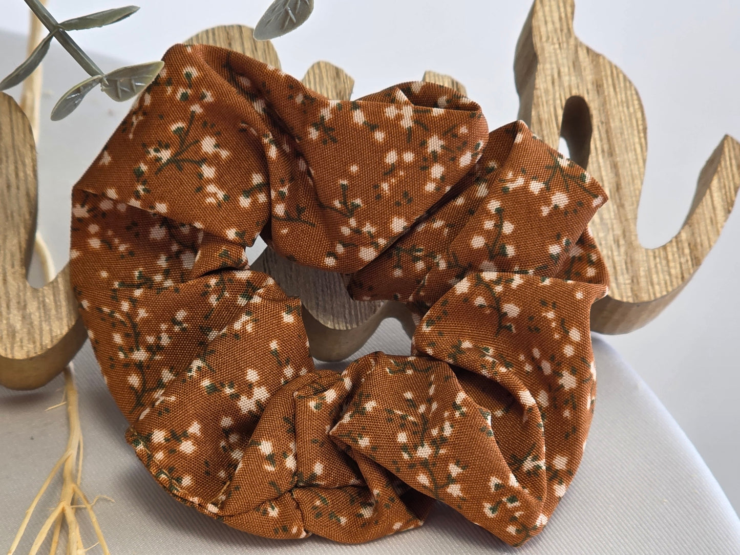 Chouchou Marron Fleurie