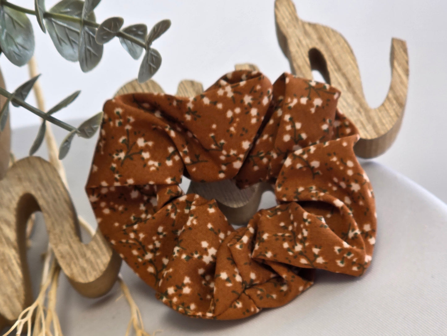 Chouchou Marron Fleurie