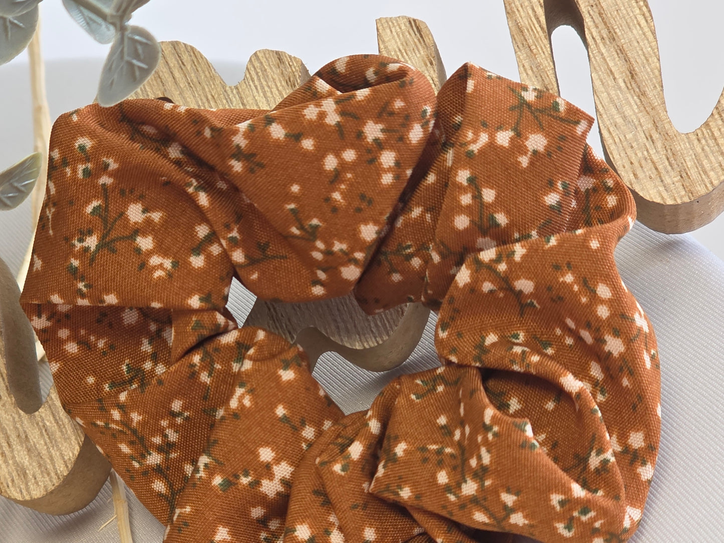 Chouchou Marron Fleurie