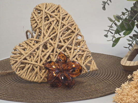 Pince Fleur Marron Léopard