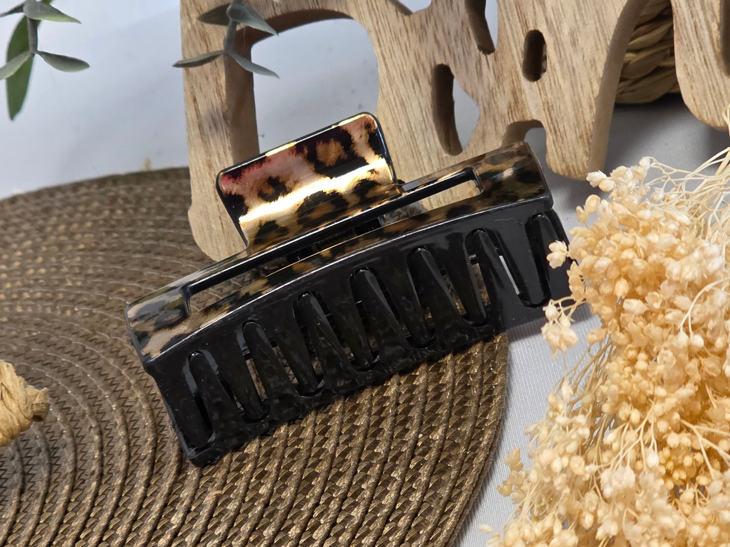 Pince à Cheveux Skincard Doré Léopard