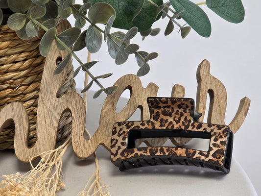 Pince à Cheveux Skincard Beige Léopard