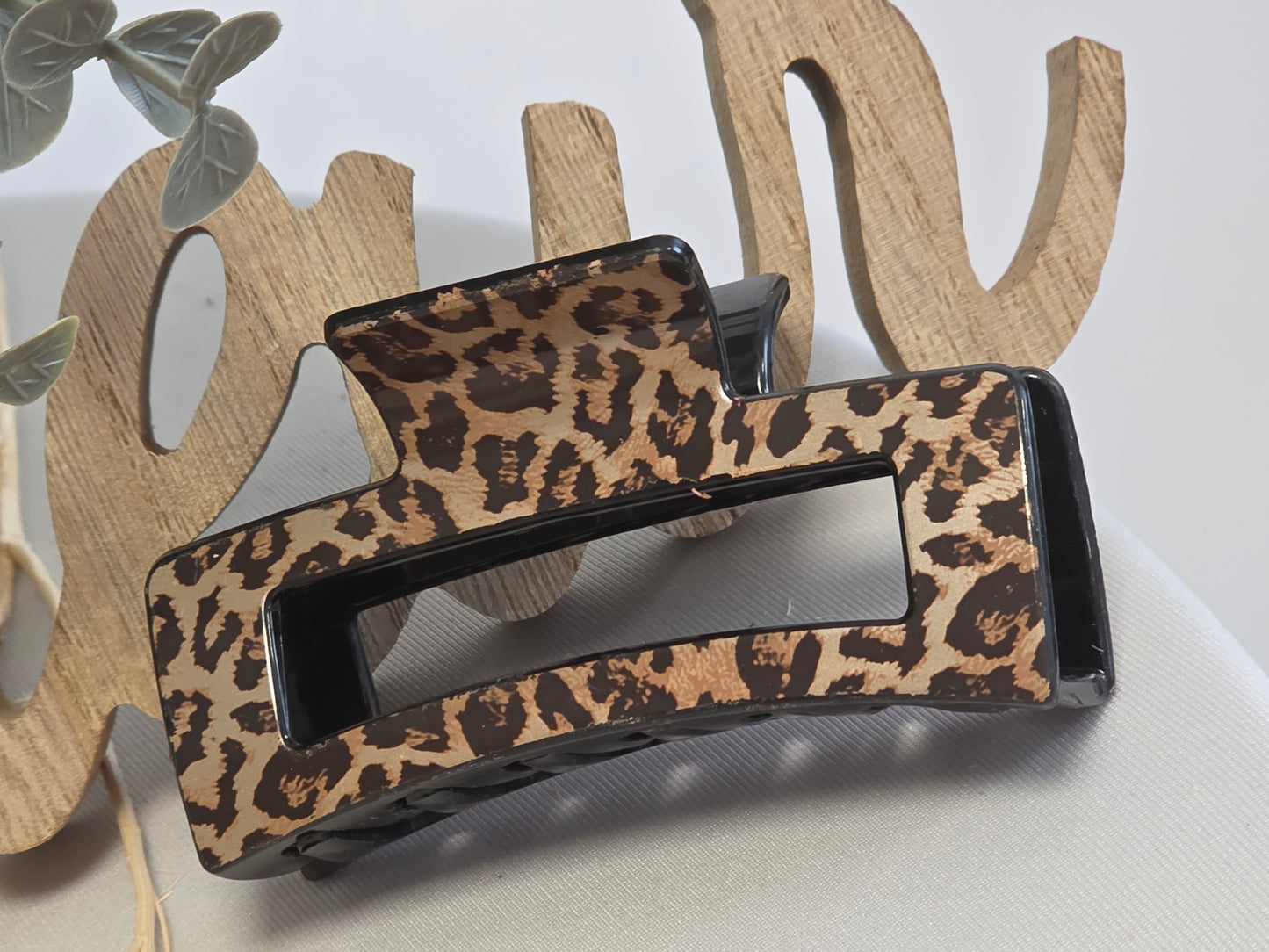 Pince à Cheveux Skincard Beige Léopard