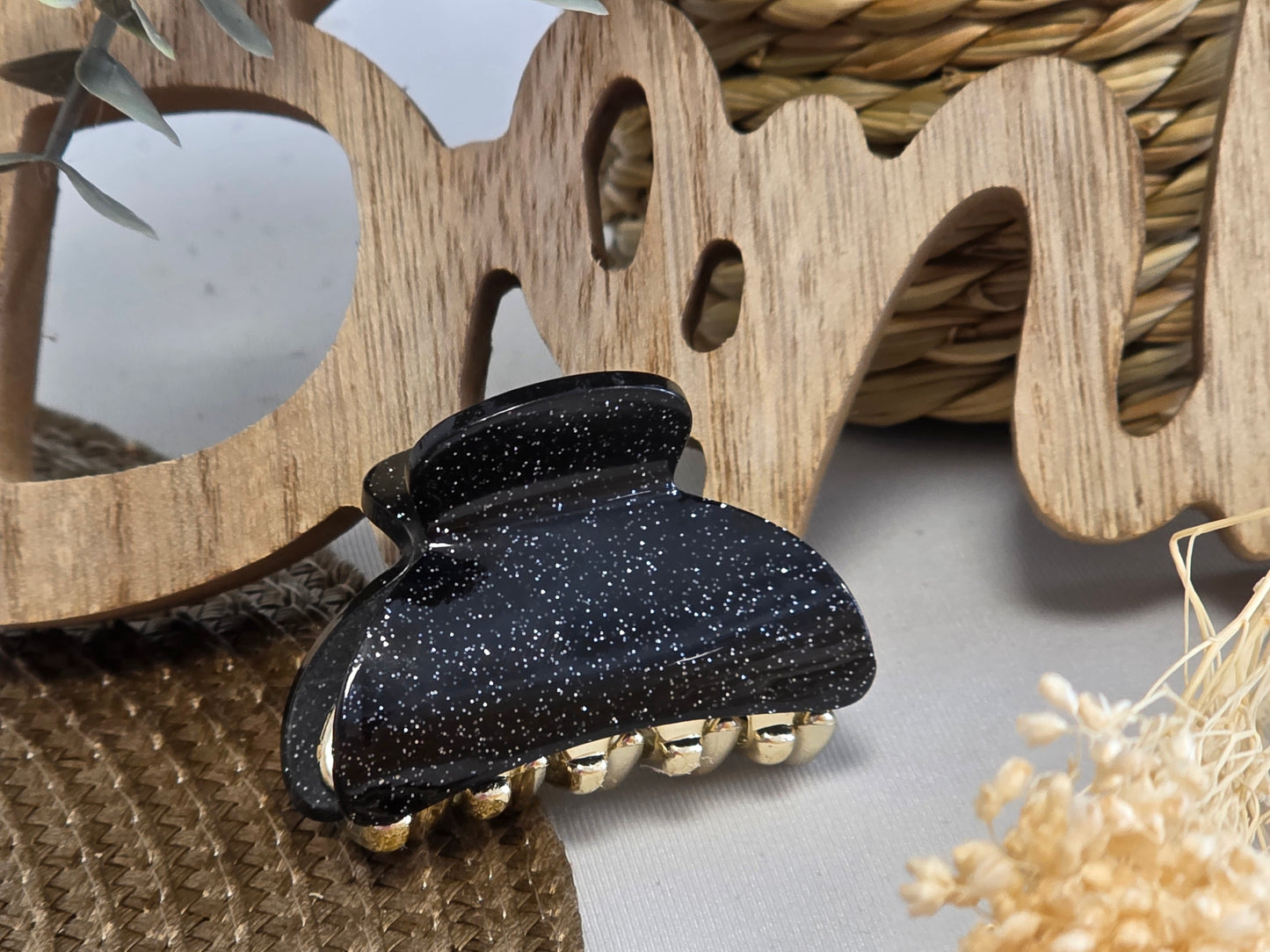 Petite Pince Noir Pailletée