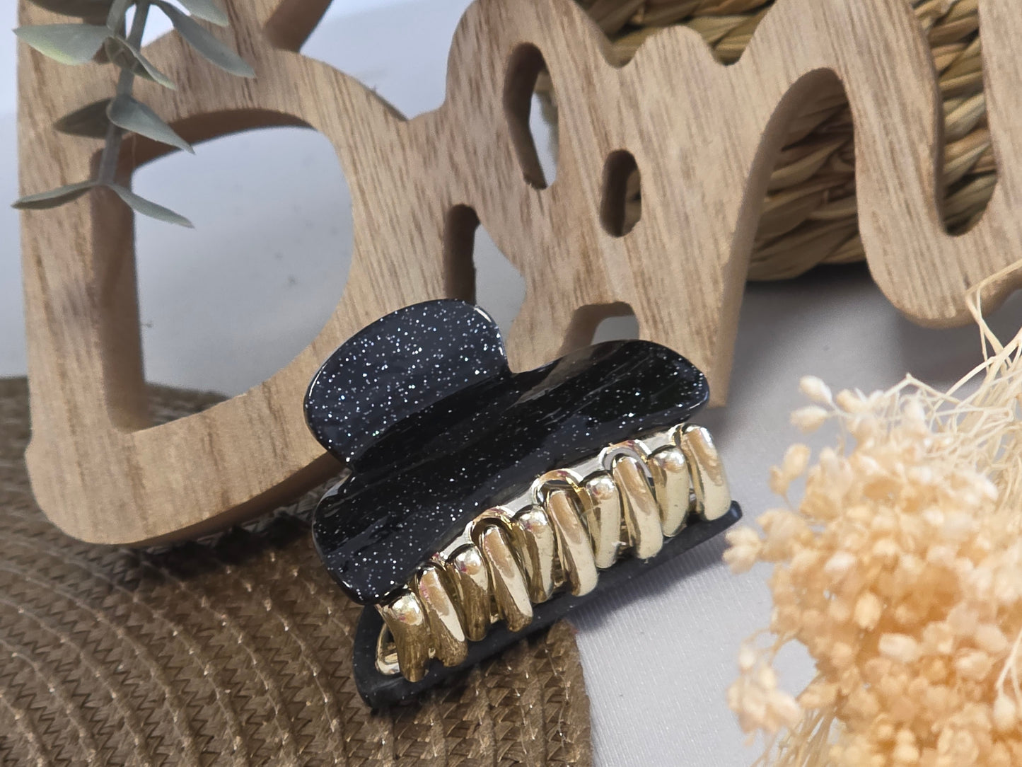 Petite Pince Noir Pailletée