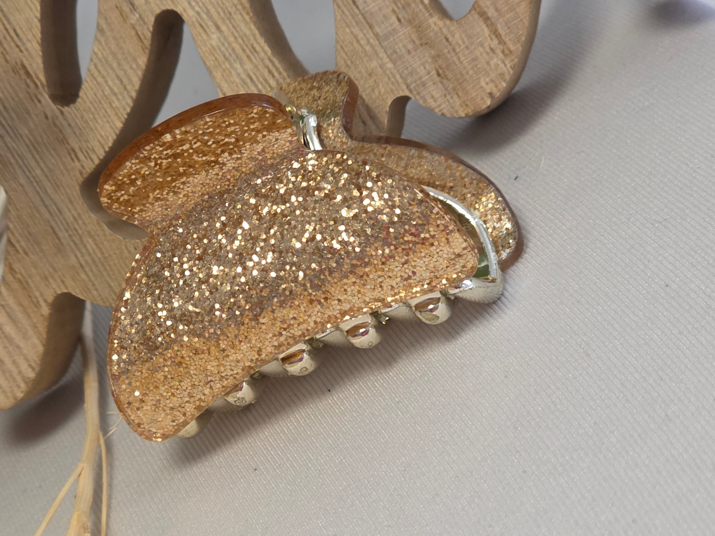 Petite Pince Doré Pailletée