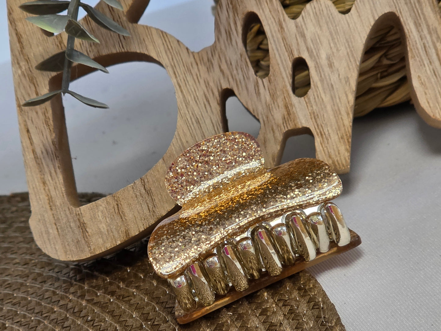 Petite Pince Doré Pailletée