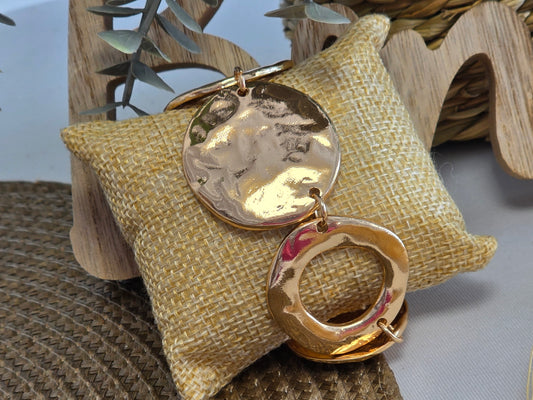 Notre Collection de Bijoux - Bracelet Géométrique Doré