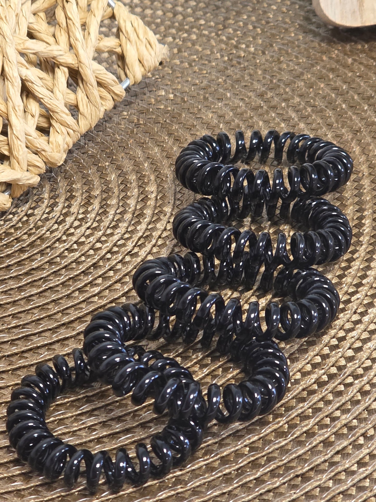 Les Elastiques Spirales - Lots de 5 Elastiques Noir