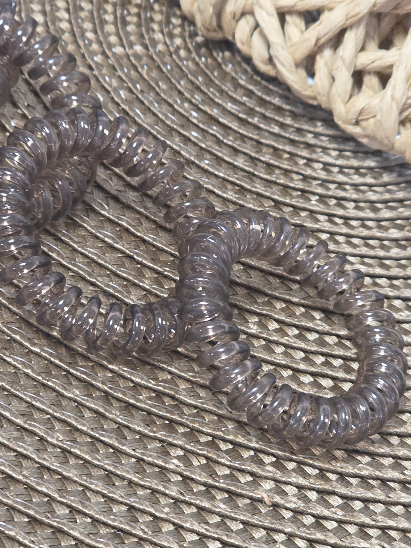 Les Elastiques Spirales - Lots de 5 Elastiques Marron Transparent