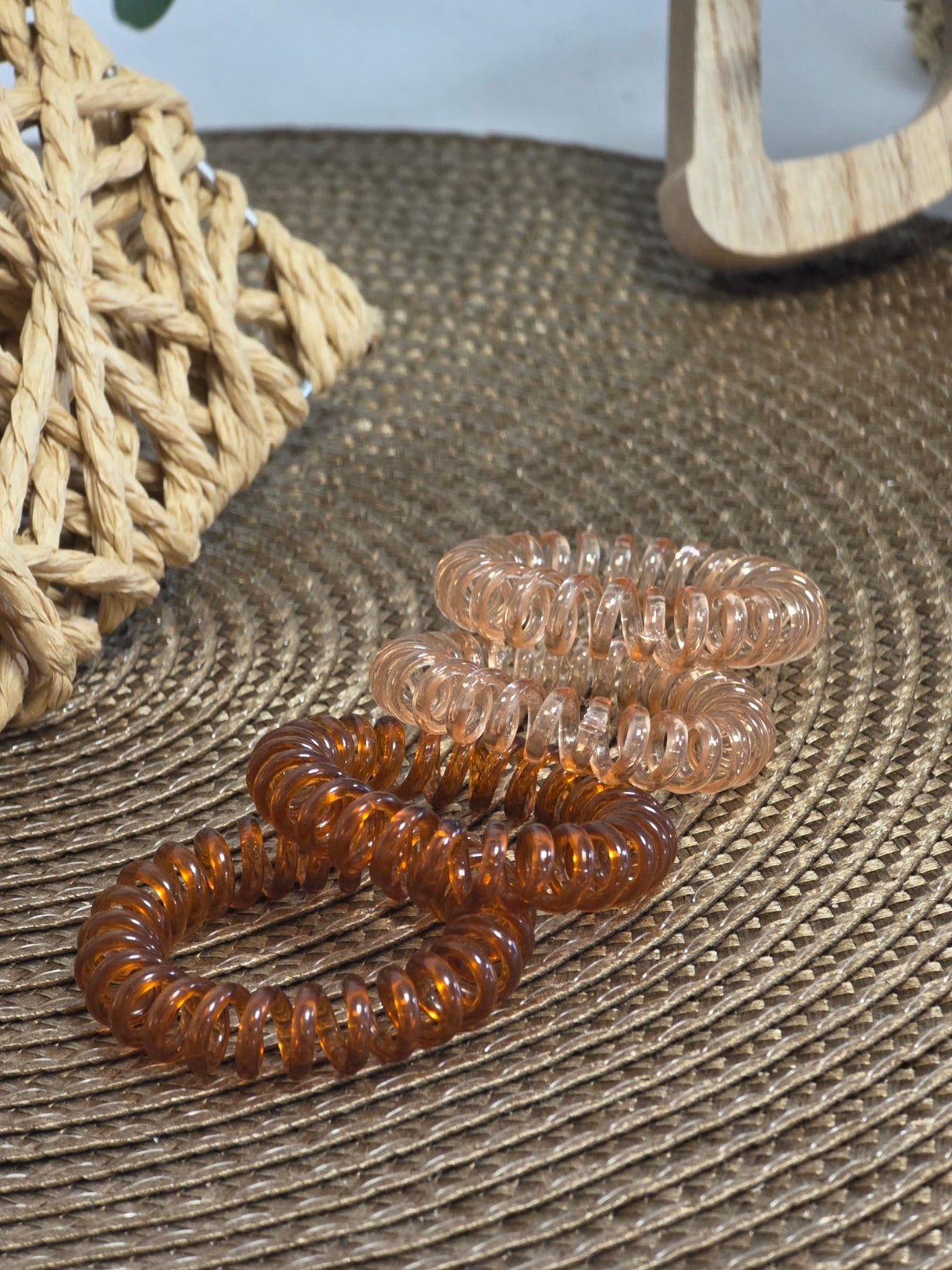 Les Elastiques Spirales - Lots de 4 Elastiques Choco Beige