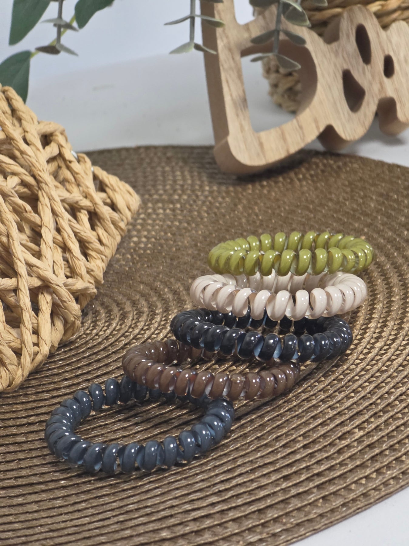 Les Elastiques Spirales - Lots de 5 Elastiques Multicolore