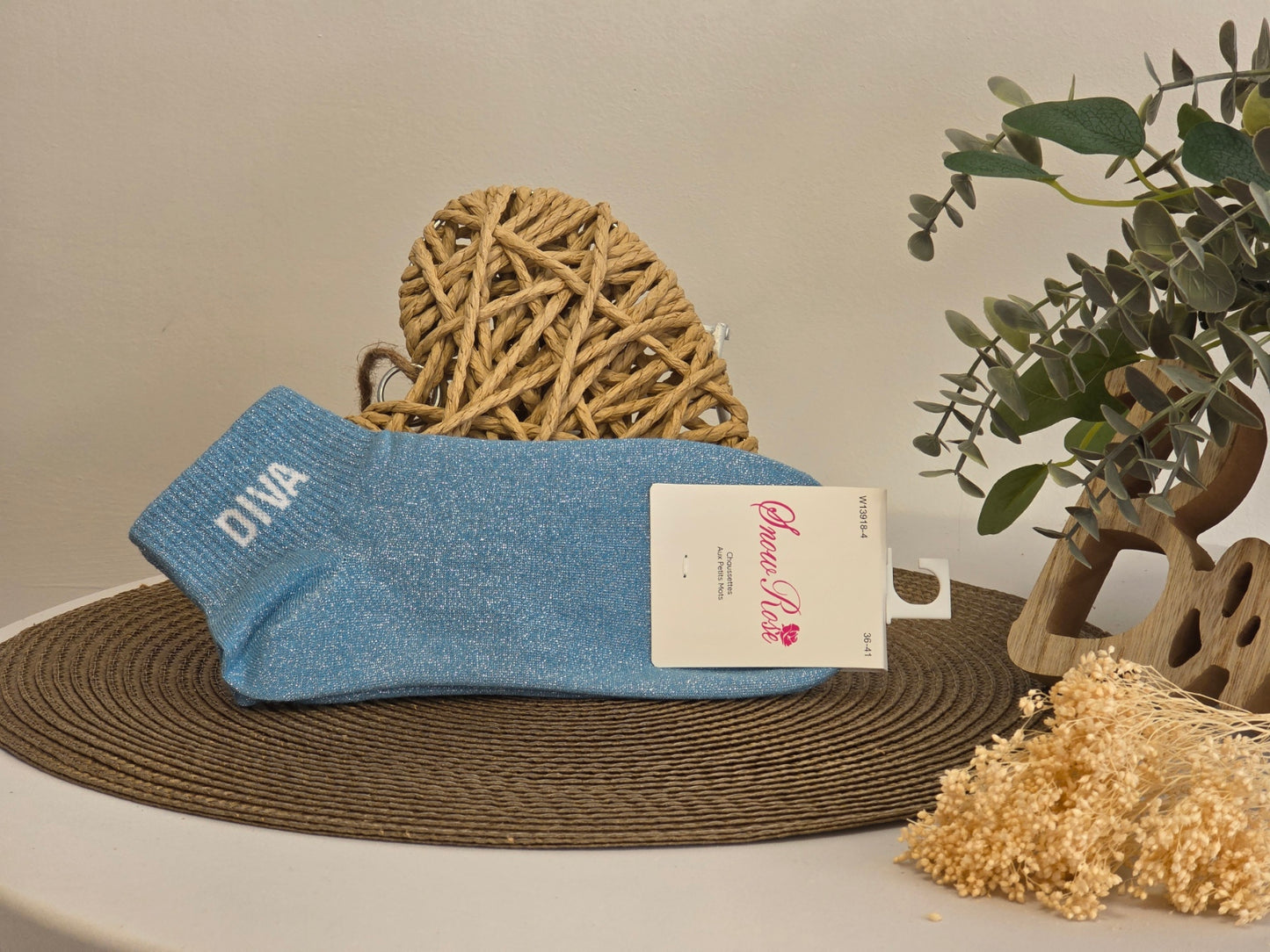 DIVA - Socquette à Paillette Bleu