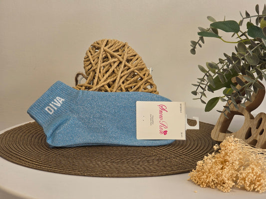 DIVA - Socquette à Paillette Bleu