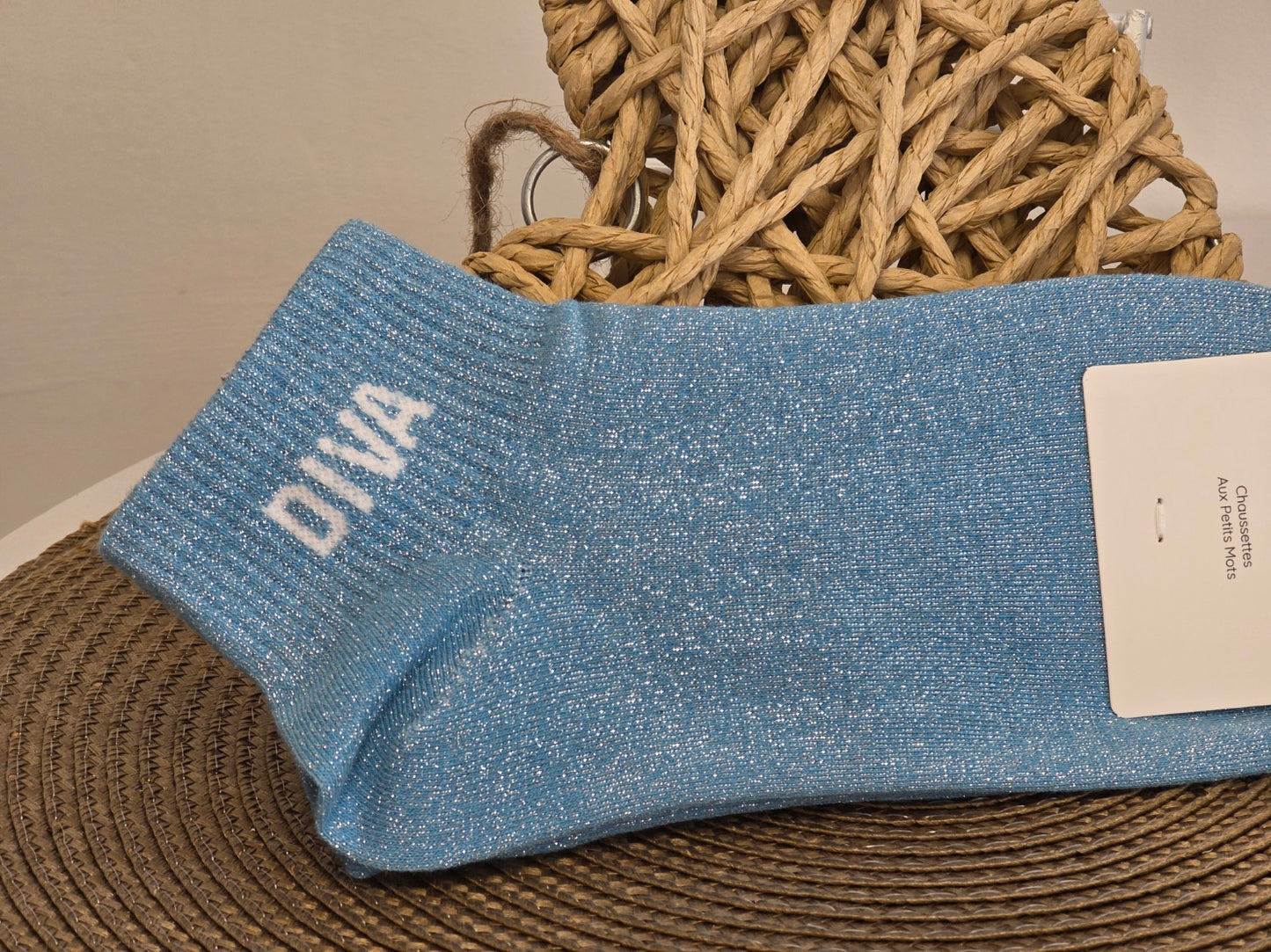 DIVA - Socquette à Paillette Bleu