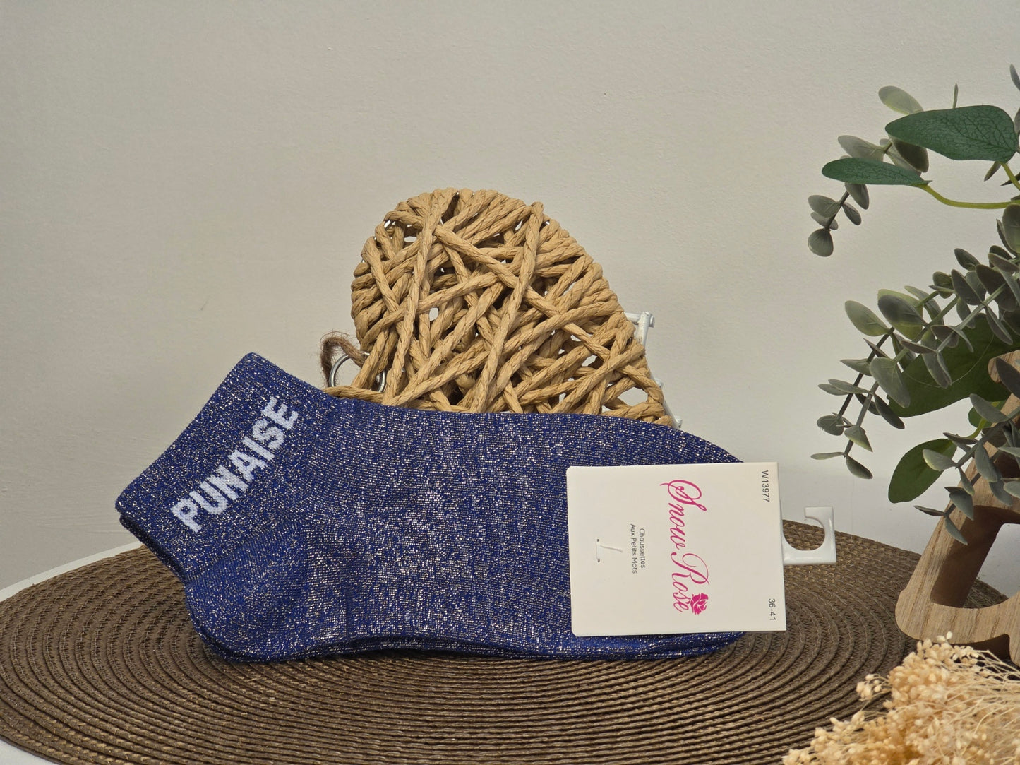 PUNAISE - Socquette à Paillette Bleu Roi