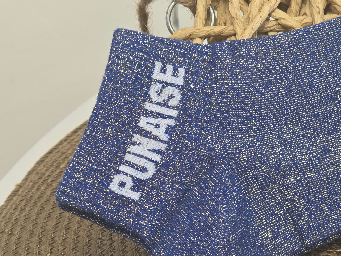 PUNAISE - Socquette à Paillette Bleu Roi