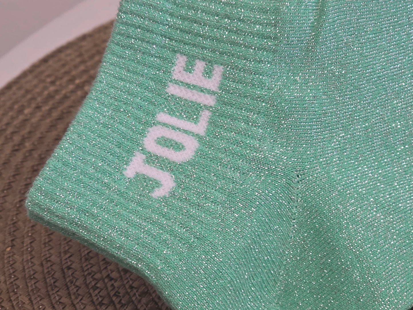 JOLIE - Socquette à Paillette Vert