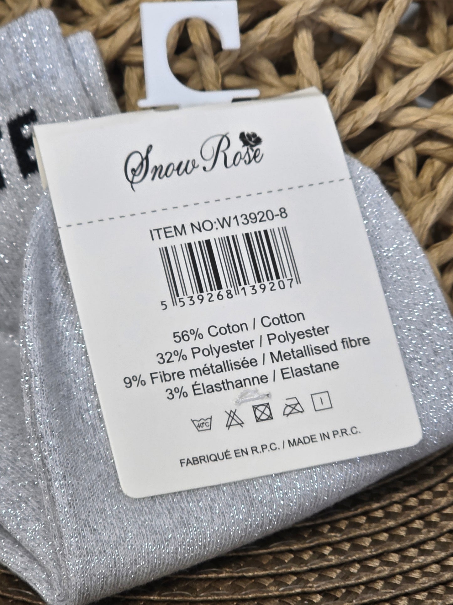 BICHETTE - Socquette à Paillette Gris