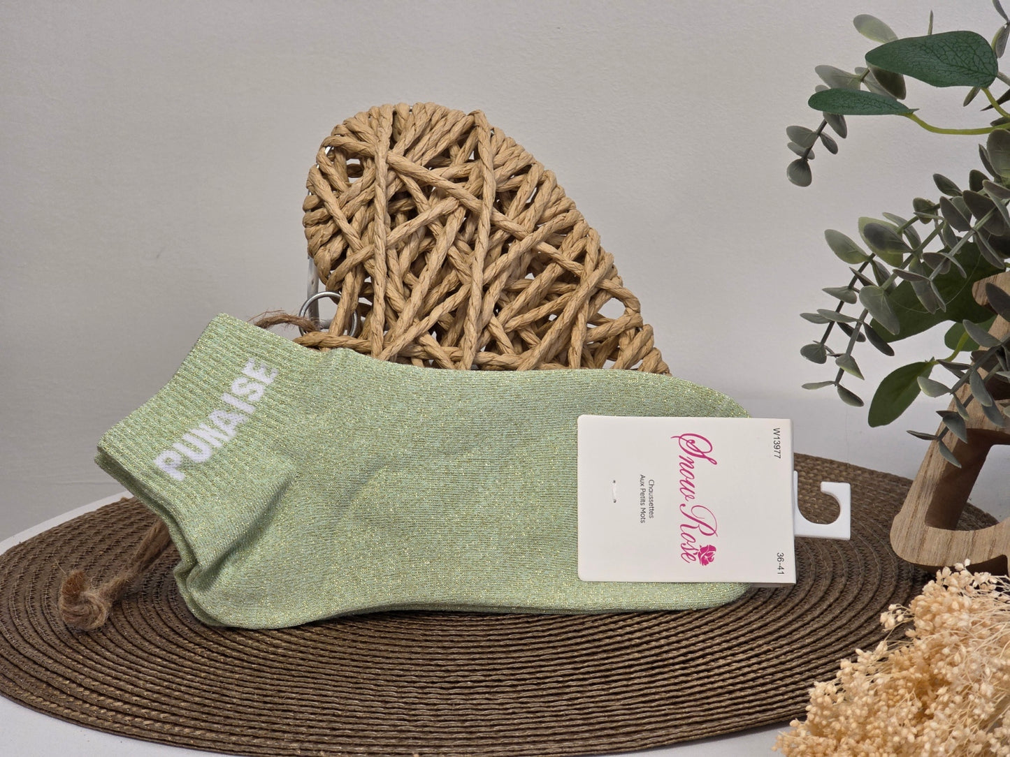 PUNAISE - Socquette à Paillette Vert Clair