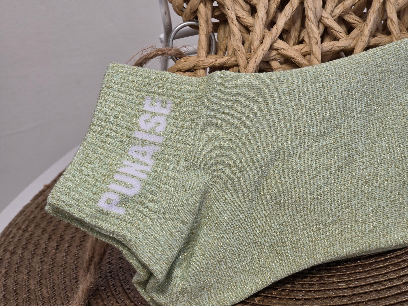 PUNAISE - Socquette à Paillette Vert Clair