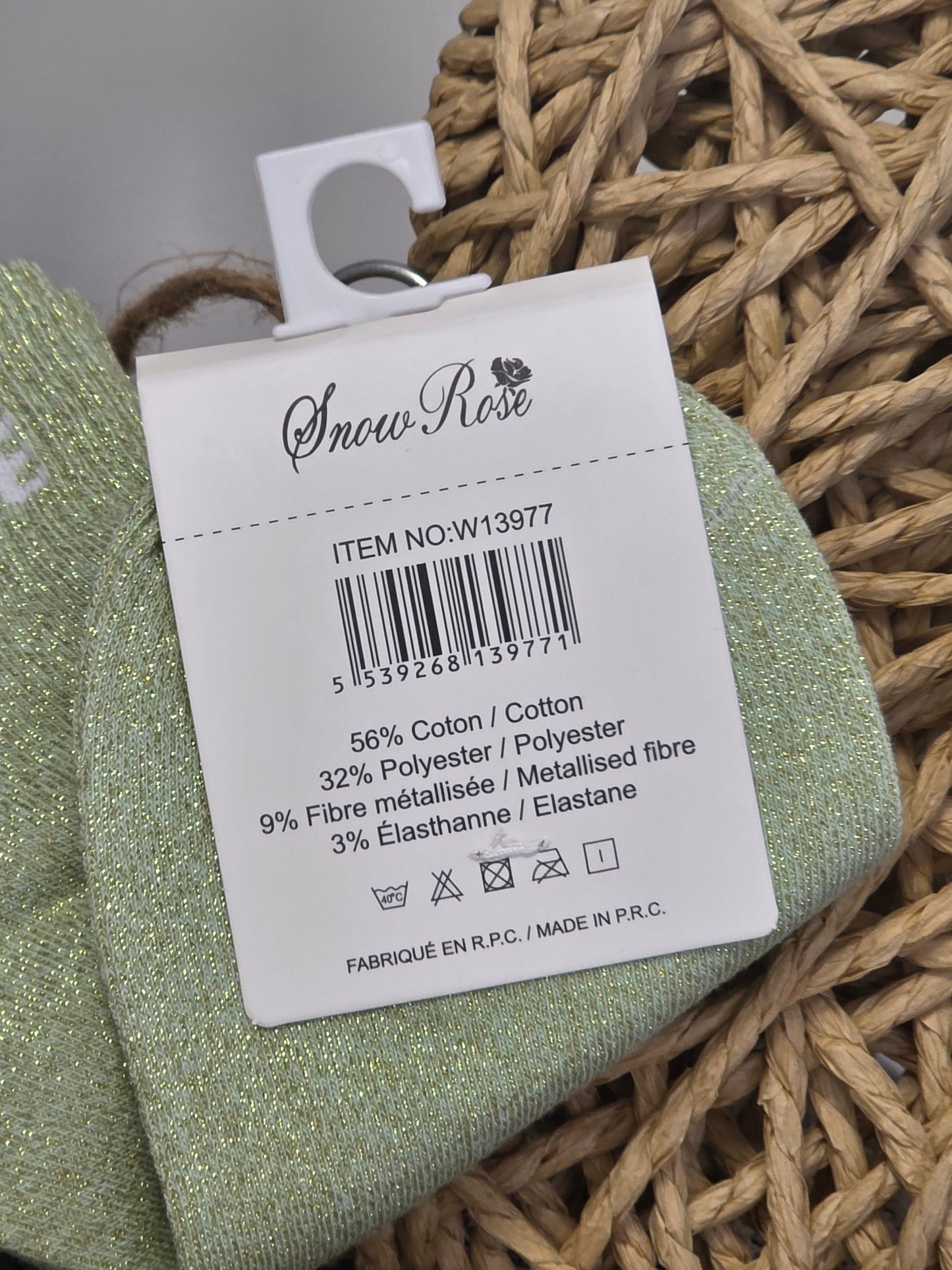 PUNAISE - Socquette à Paillette Vert Clair