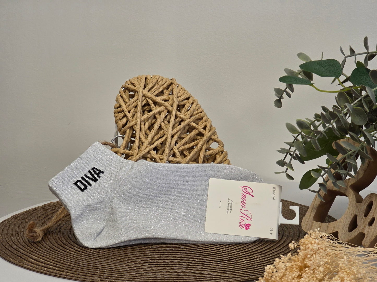 DIVA - Socquette à Paillette Gris