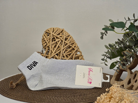 DIVA - Socquette à Paillette Gris