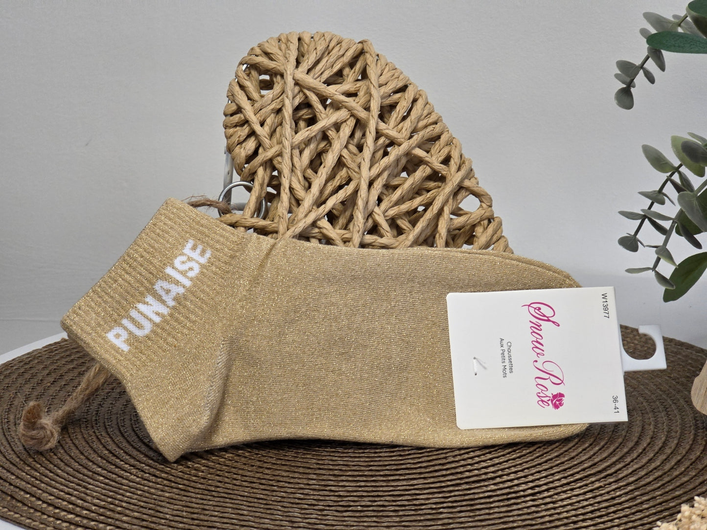 PUNAISE - Socquette à Paillette Taupe