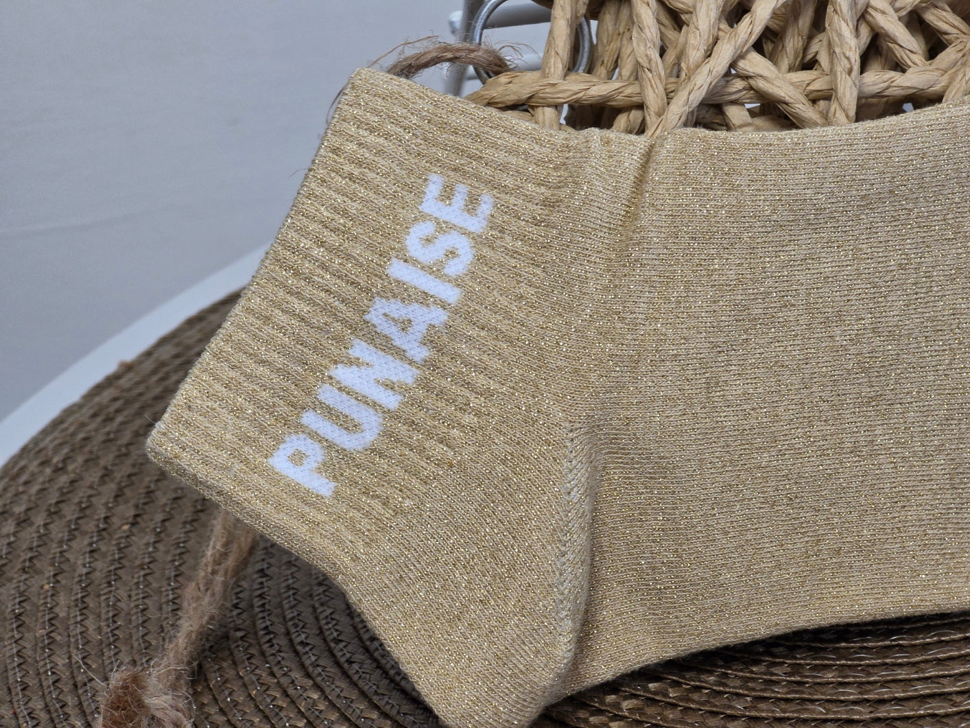 PUNAISE - Socquette à Paillette Taupe