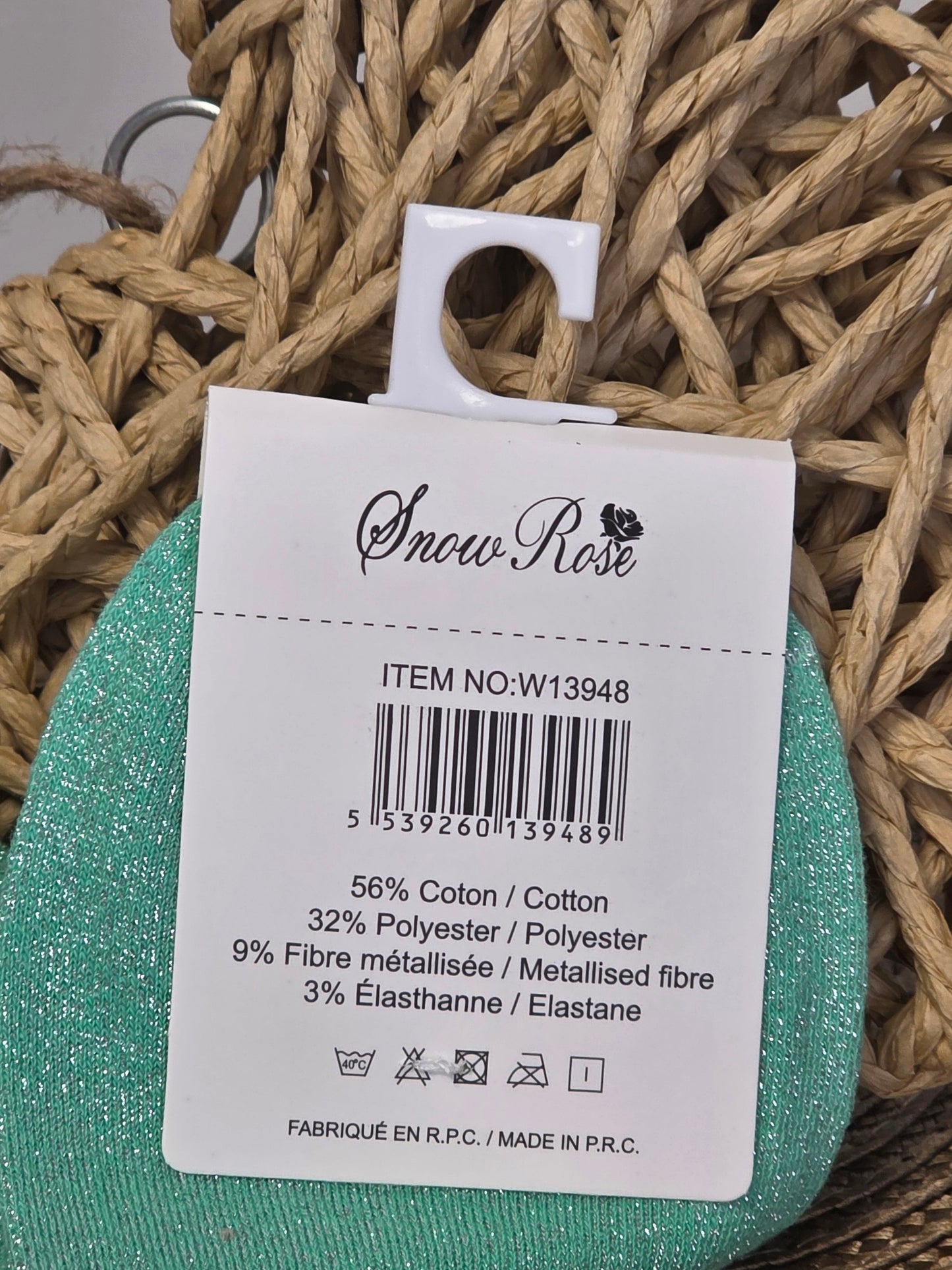 COQUINE - Socquette à Paillette Vert