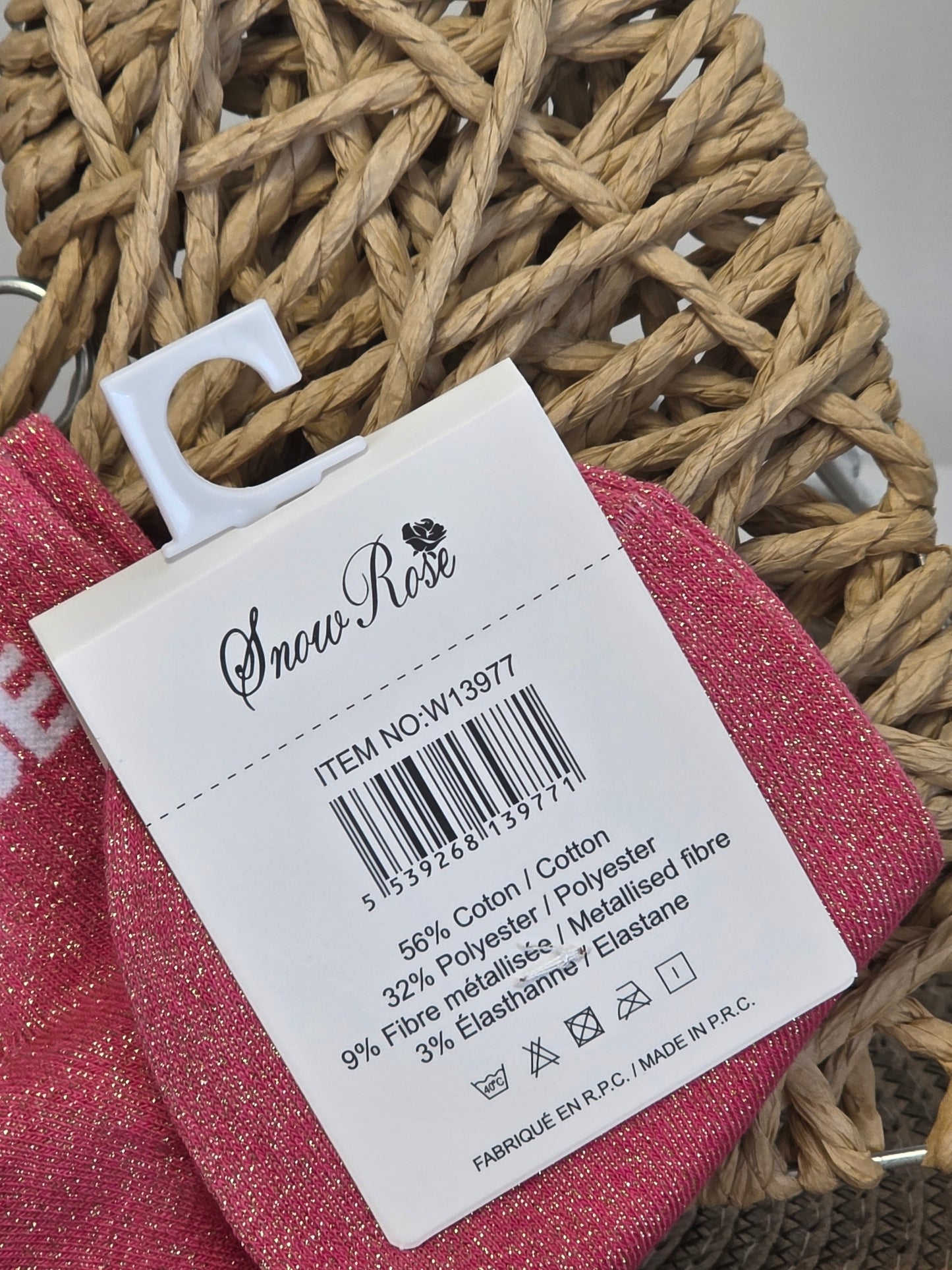 PUNAISE - Pink Sequined Sock