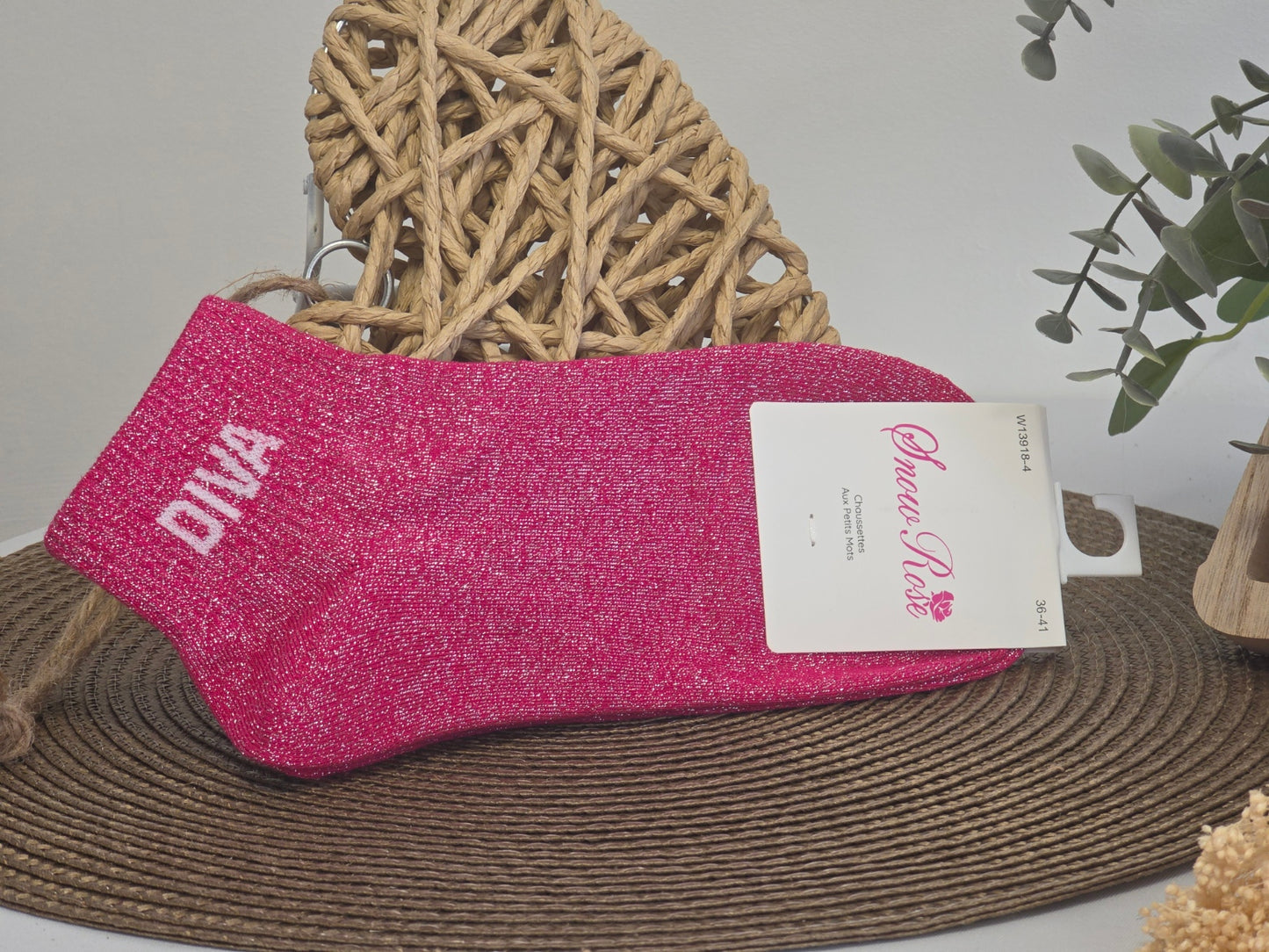 DIVA - Socquette à Paillette Rose