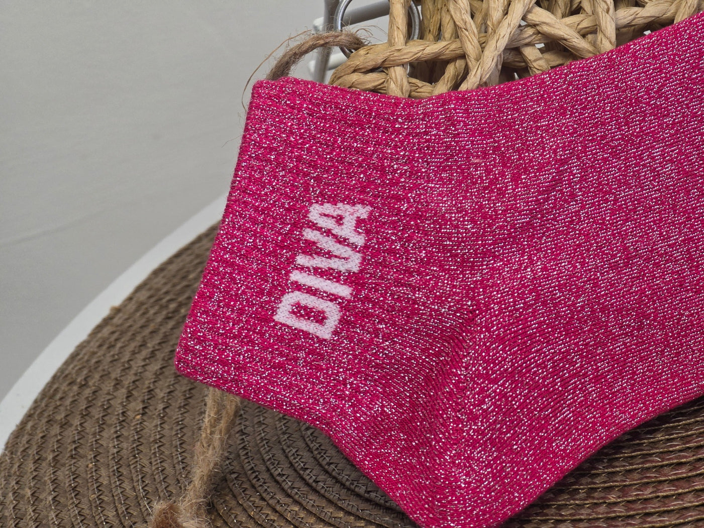 DIVA - Socquette à Paillette Rose