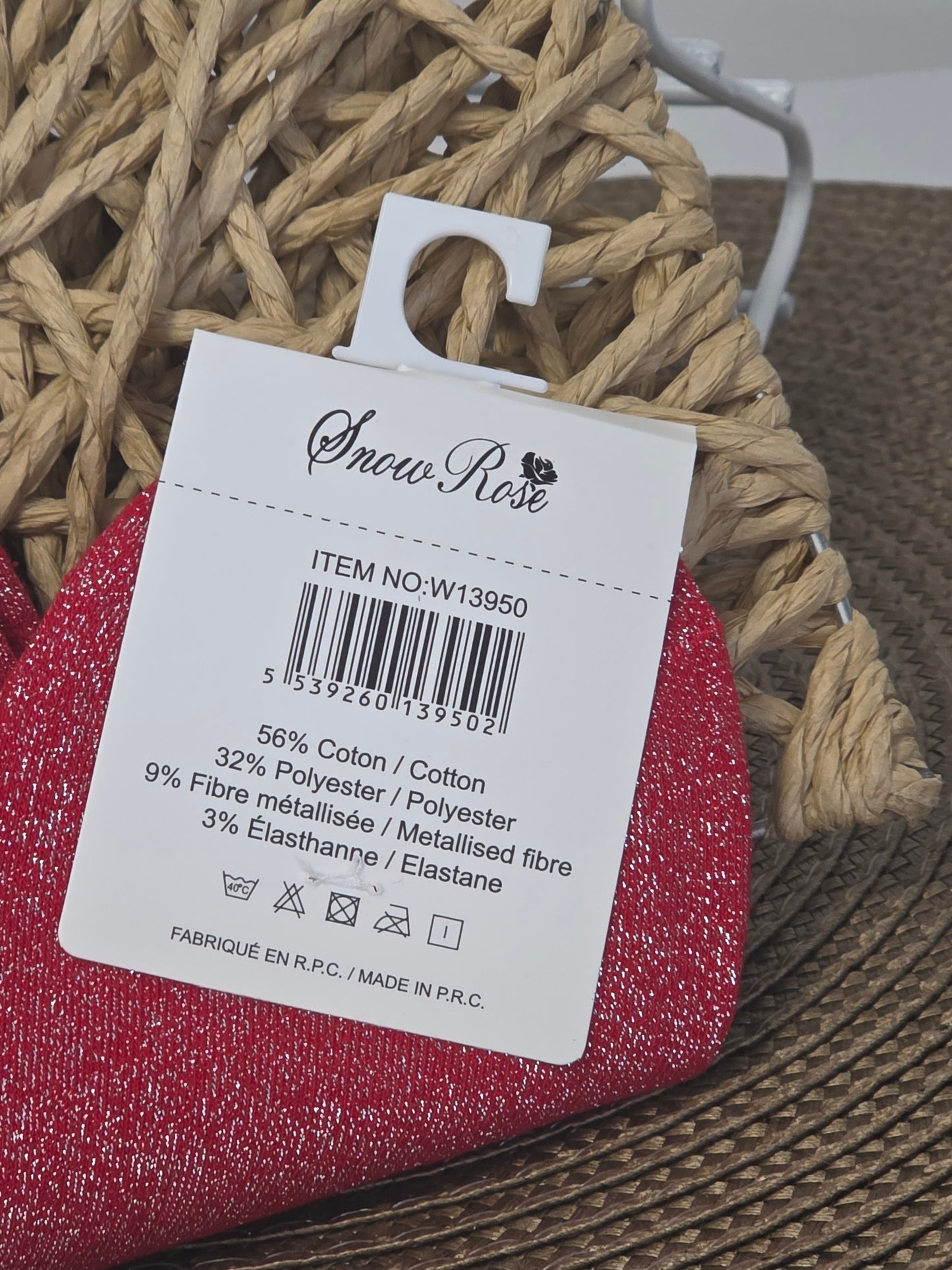 CHATON - Socquette à Paillette Rouge