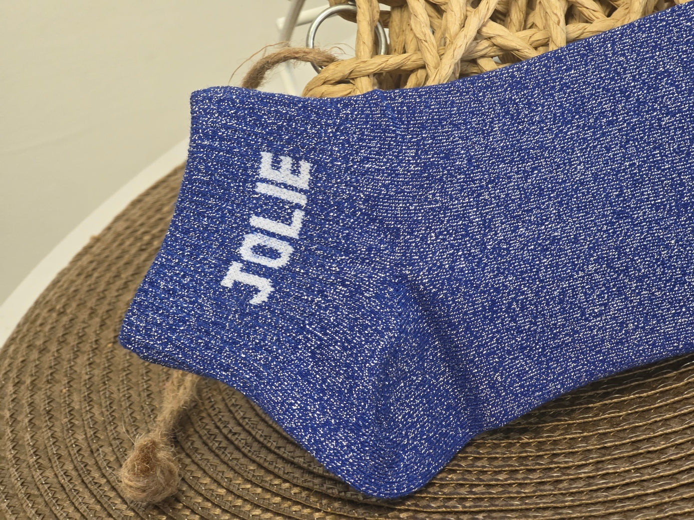 JOLIE - Socquette à Paillette Bleu Roi
