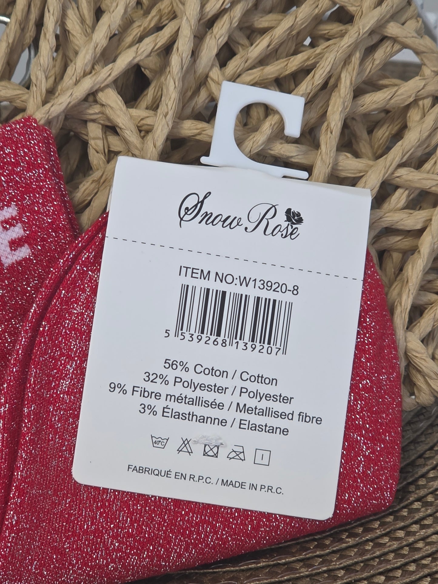 BICHETTE - Red Sequined Sock