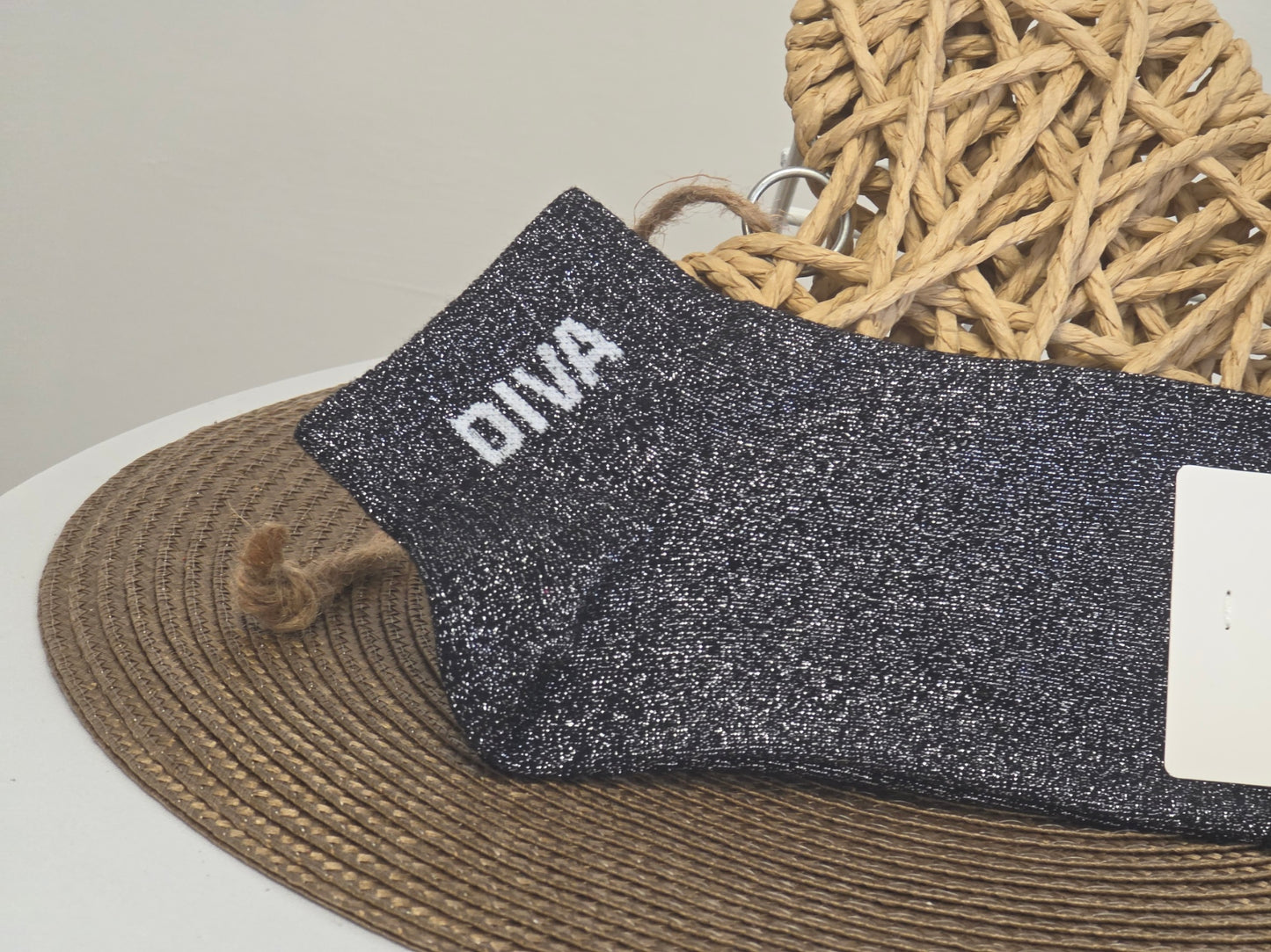 DIVA - Socquette à Paillette Noir