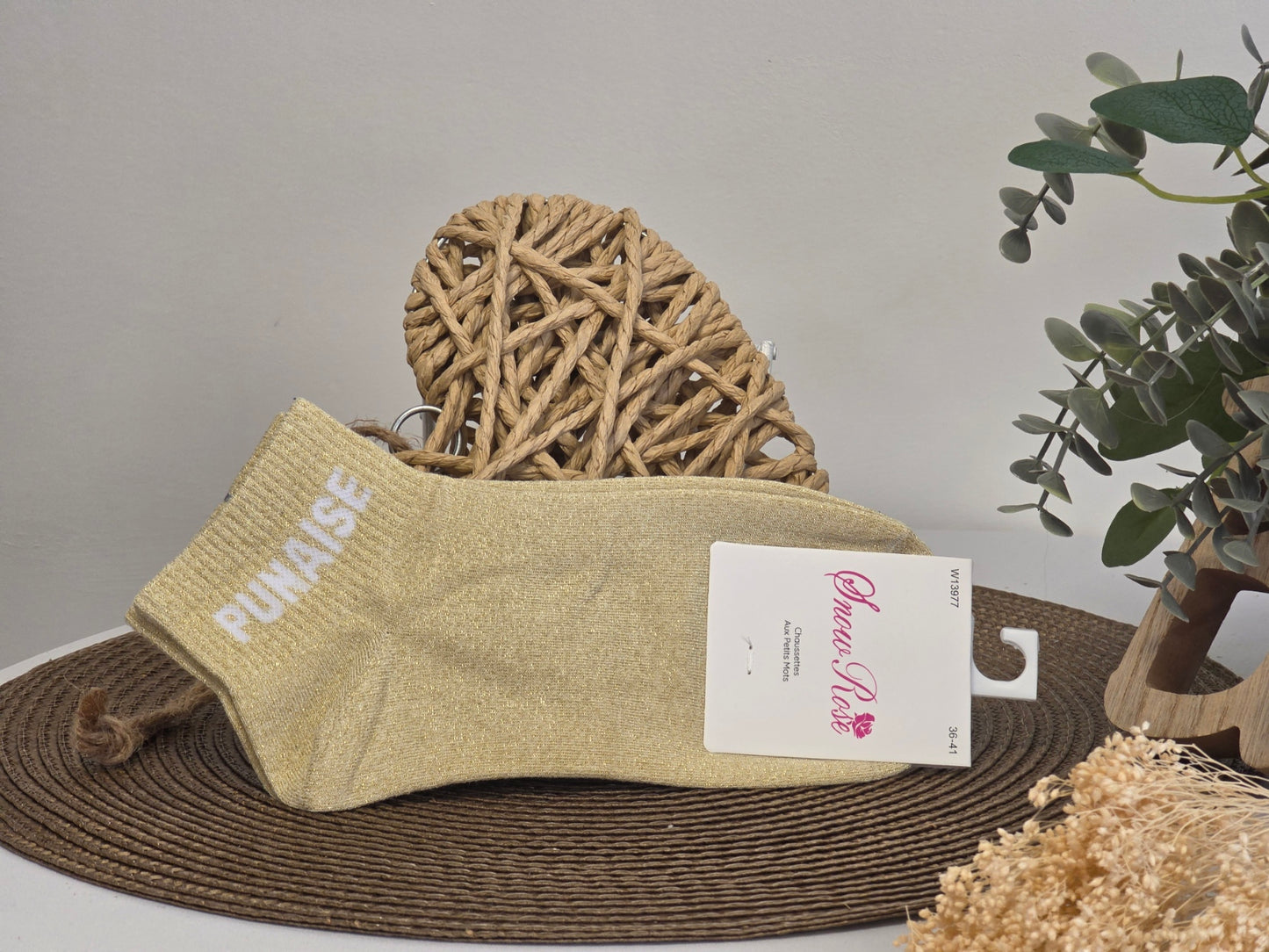 PUNAISE - Gold Sequin Sock