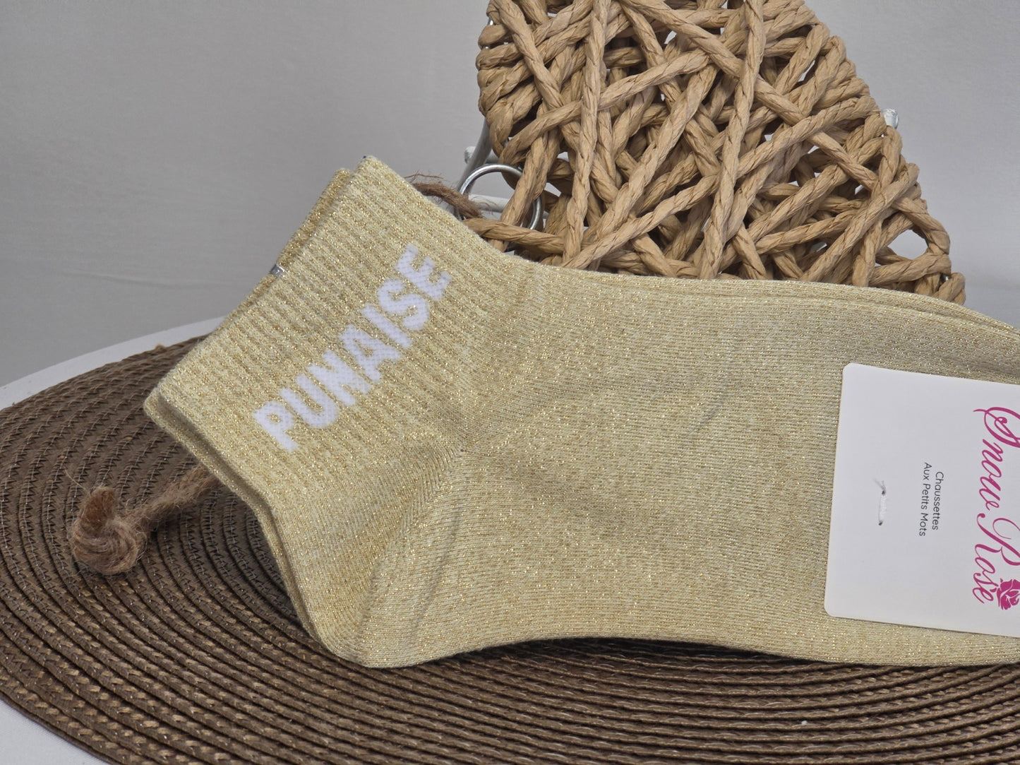 PUNAISE - Gold Sequin Sock