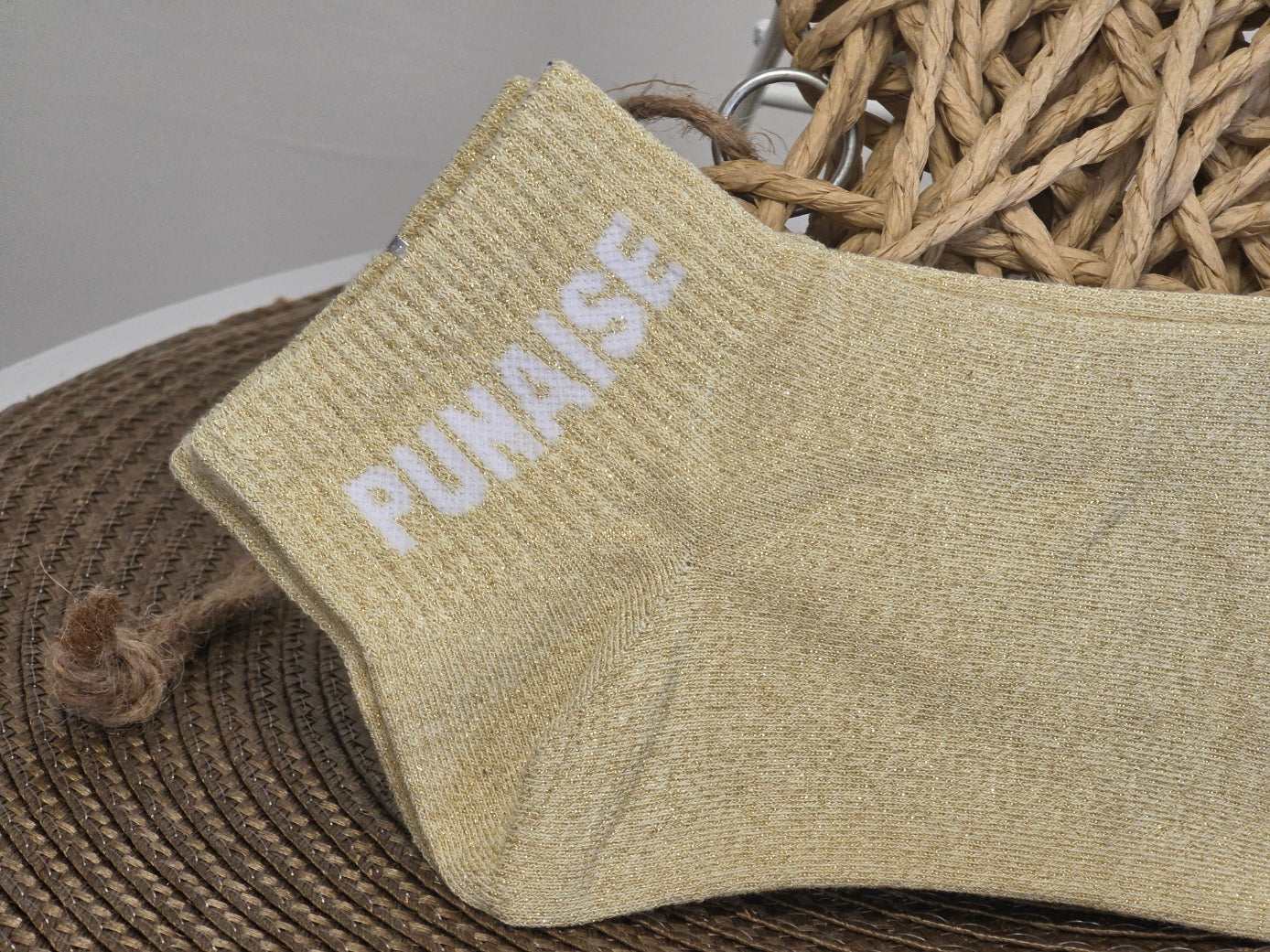 PUNAISE - Gold Sequin Sock