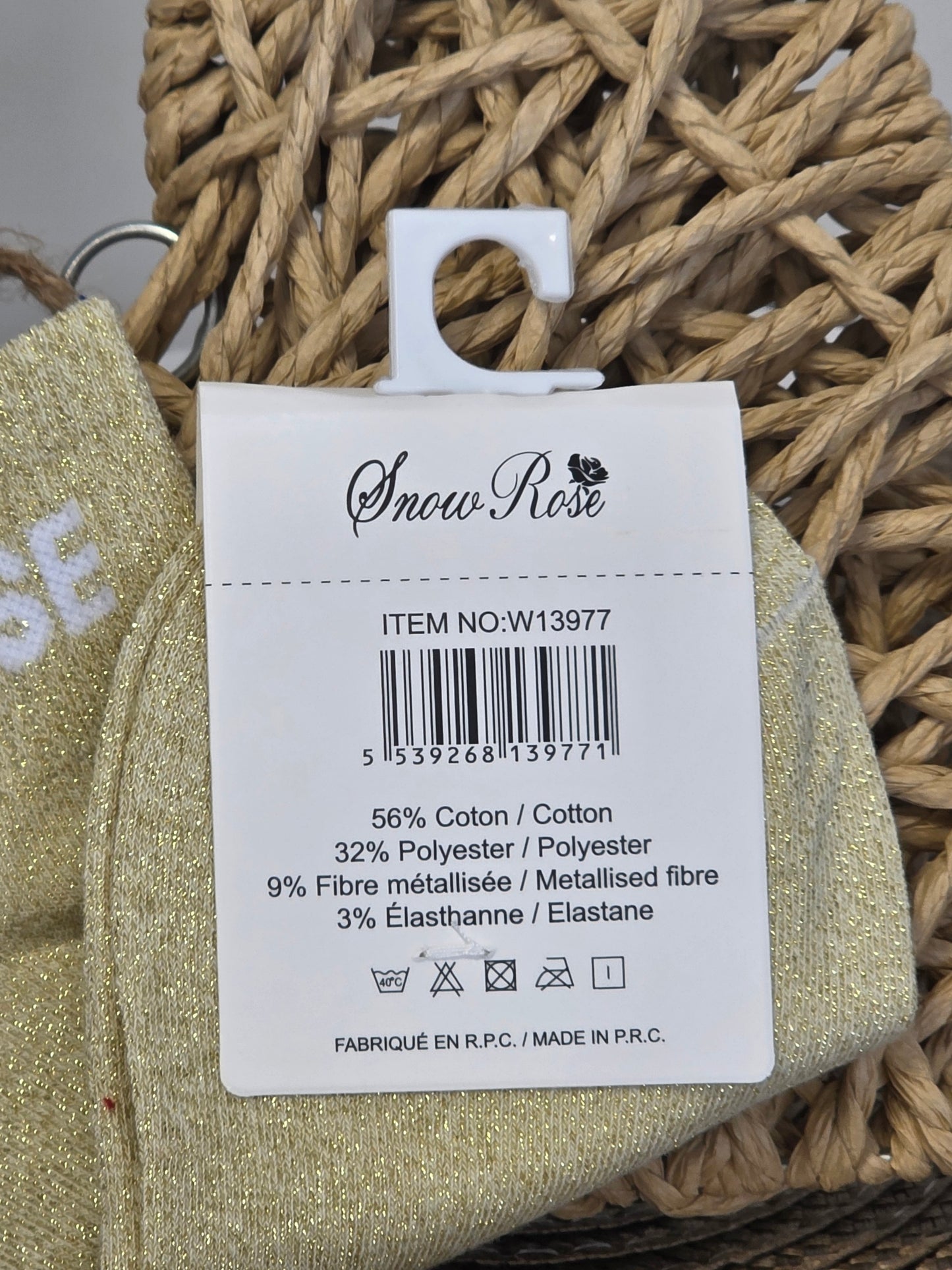 PUNAISE - Gold Sequin Sock