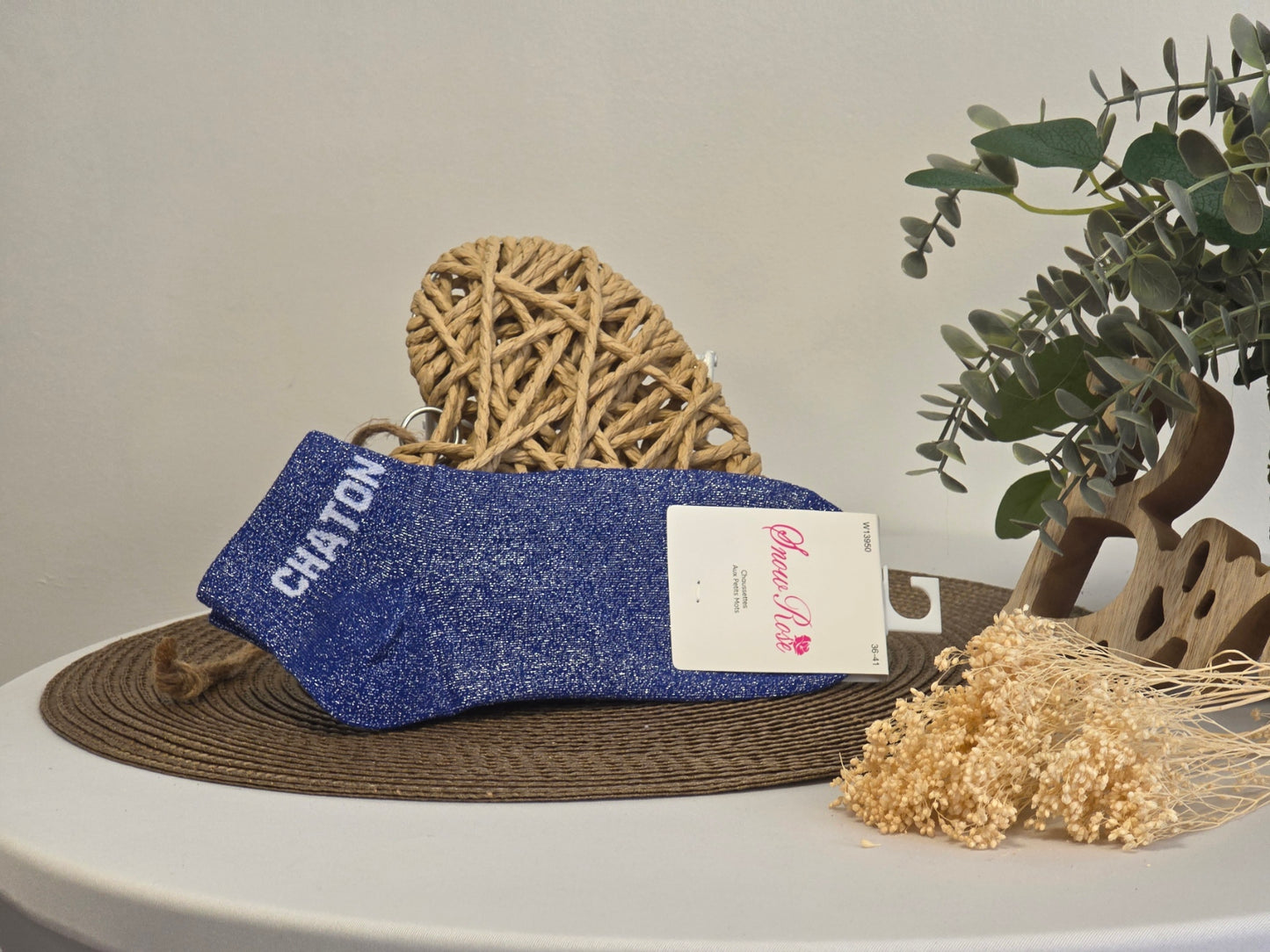 CHATON - Socquette à Paillette Bleu Roi