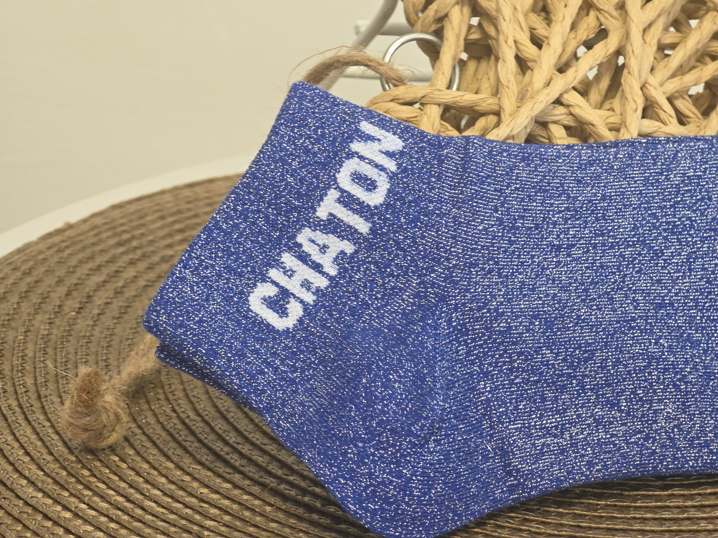 CHATON - Socquette à Paillette Bleu Roi