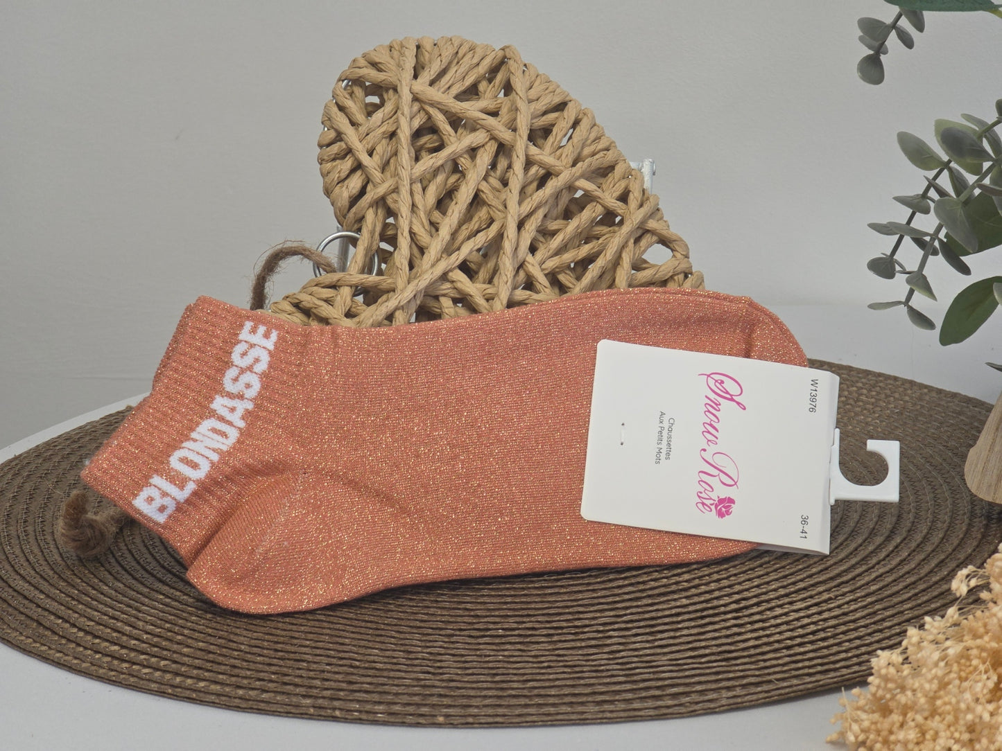 BLONDASSE - Socquette à Paillette Orange