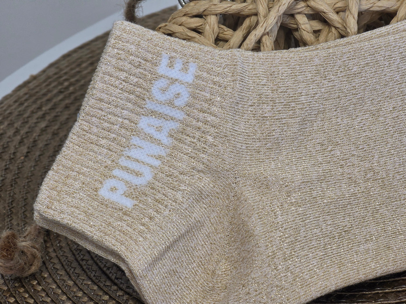 PUNAISE - Peach Sequin Sock