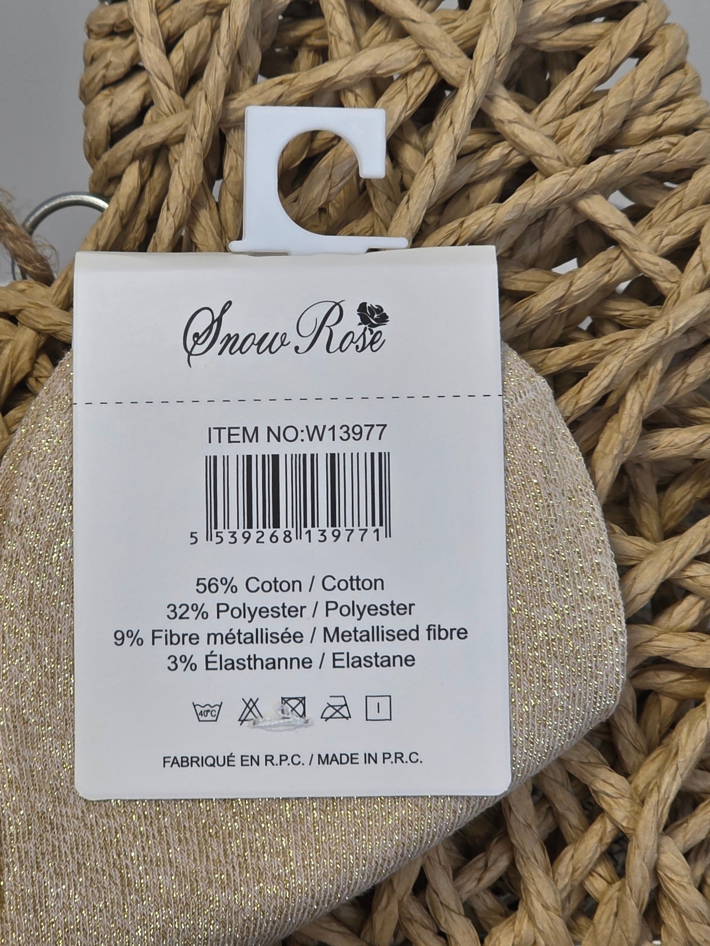 PUNAISE - Peach Sequin Sock