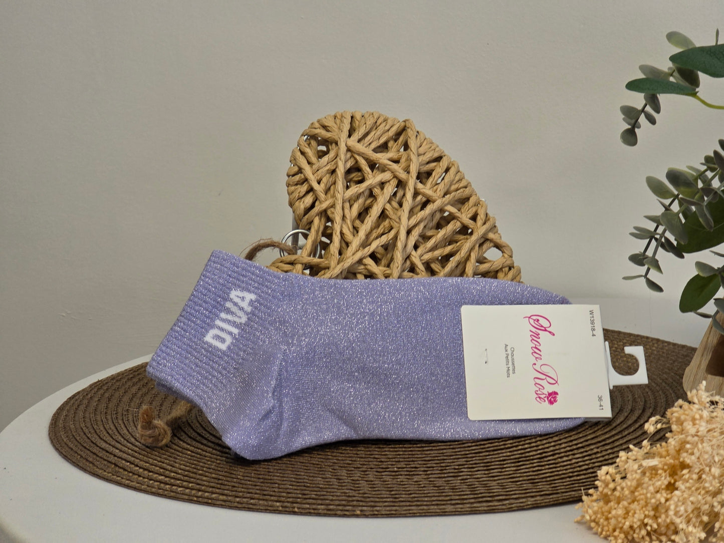DIVA - Socquette à Paillette Violet