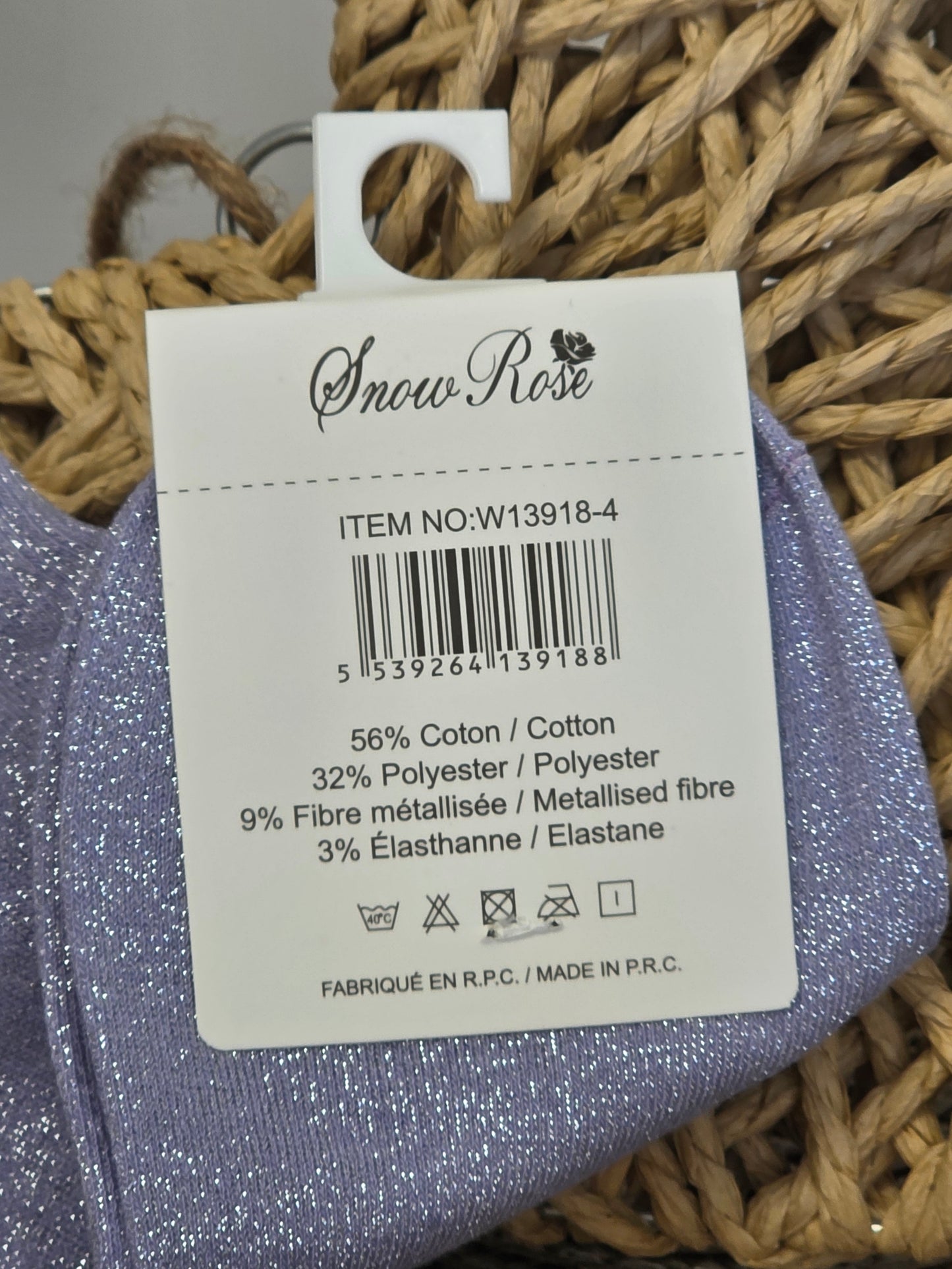 DIVA - Socquette à Paillette Violet